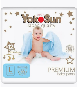 ПОДГУЗНИКИ YOKOSUN ТРУСЫ PREMIUM L44 6-10КГ