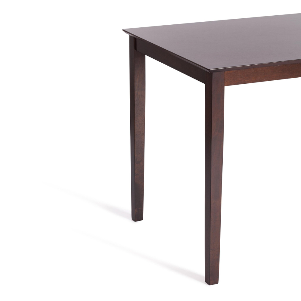 Обеденный комплект Хадсон (стол + 4 стула)/ Hudson Dining Set дерево гевея/мдф, стол: 110х70х75см / стул: 44х42х89см, cappuccino (темный орех), ткань кор.-зол. (1