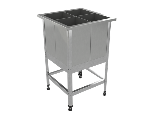 Ванна моечная для яиц ВМЯБ "Бизнес", 500х500х860 мм, без борта