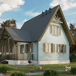 Сайдинг Docke Standard Корабельный брус D4.5DL PSSE-1036 Голубика 3000 мм