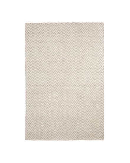 Жаккардовый шерстяной ковер Dalena в бежевую полоску 230 x 160 см