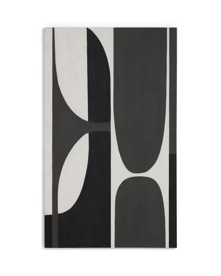 Абстрактная черно-белая картина Onure, 120 x 200 см