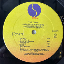 Винтажная виниловая пластинка LP The Cure Japanese Whispers (USA 1983)