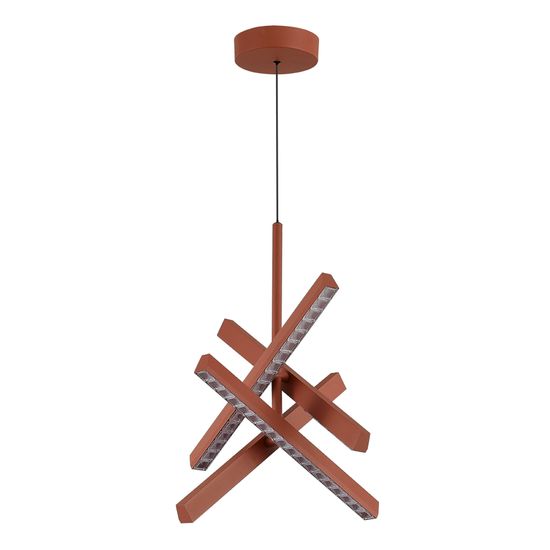 SL1018.613.04 Светильник подвесной ST-Luce терракотовый/прозрачный LED 1*43W 4000K EUCLIDICS