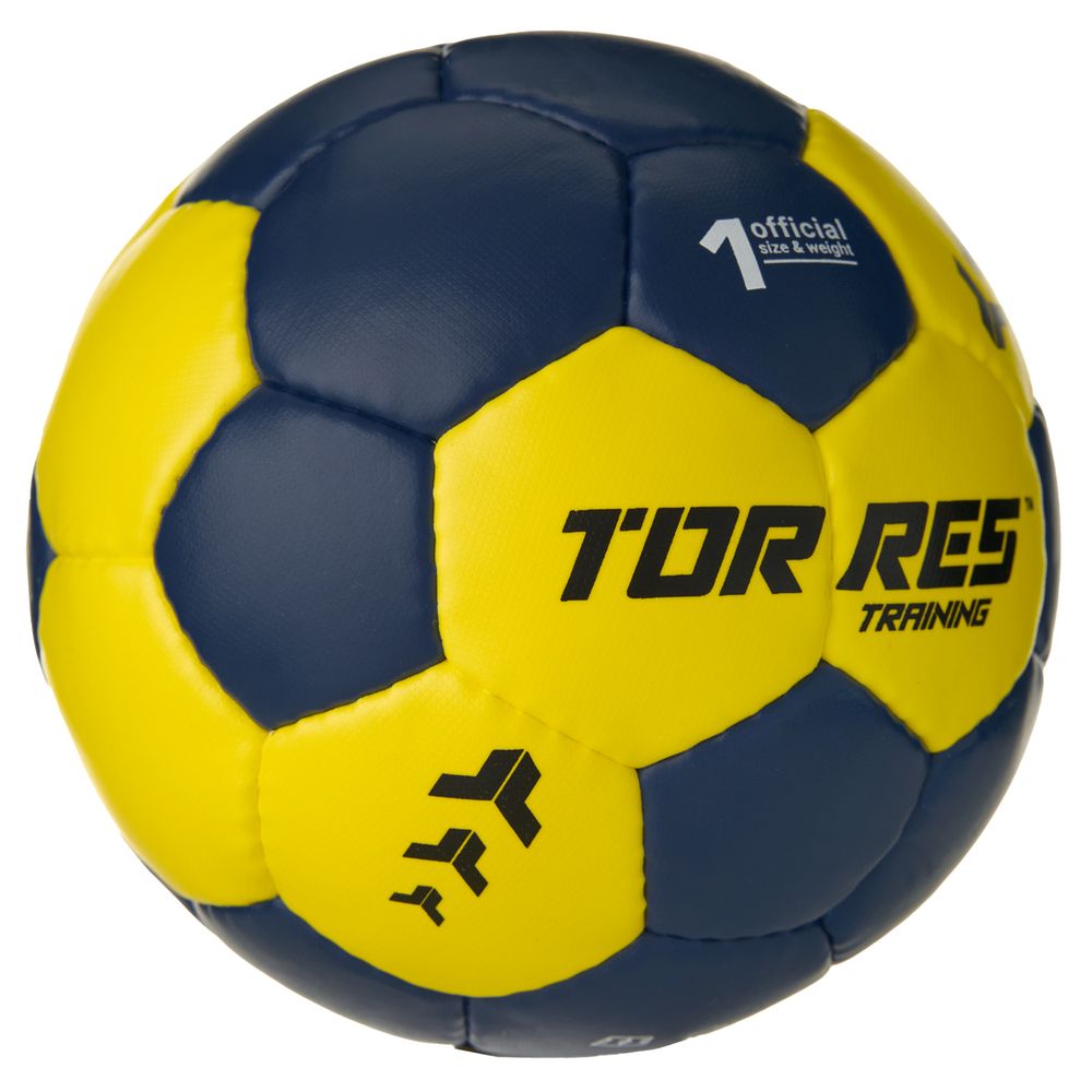 Мяч ганд. TORRES Training, H32451, р.1, ПУ, 4 подкл. слоя, руч. сшивка, мультиколор