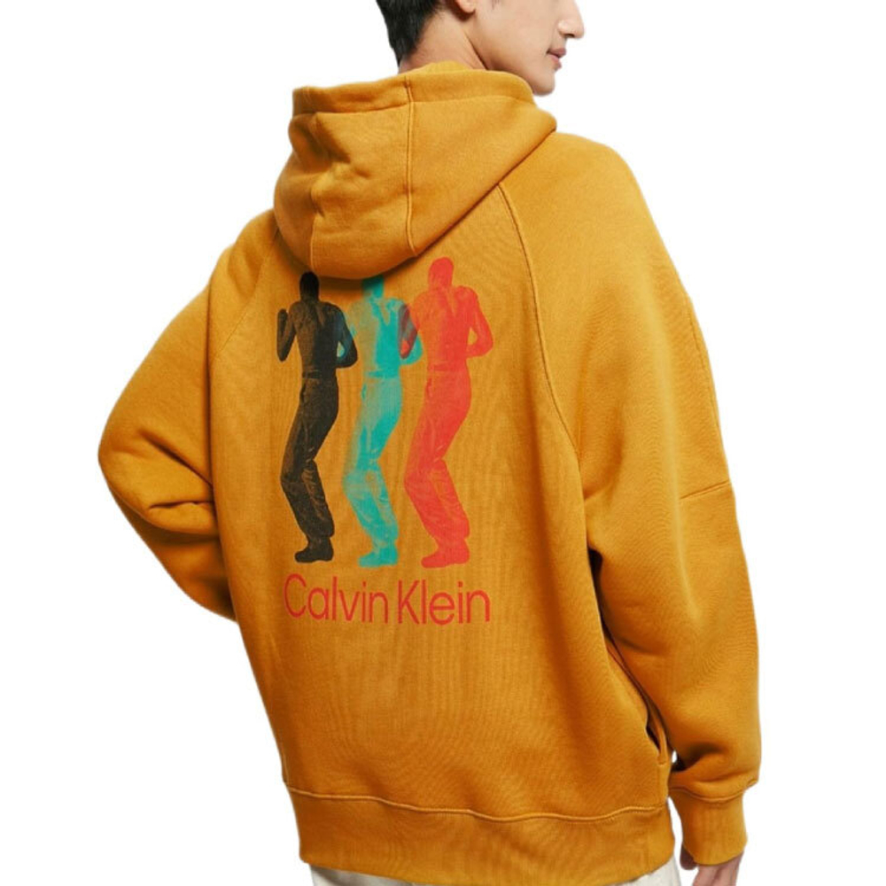 Calvin klein hoodie orange discount