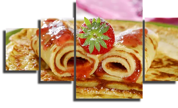 Модульная картина "Вкусные блины"