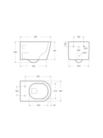 Унитаз подвесной BelBagno UNIQUE BB007CH-TOR/SC безободковый с сиденьем и смывом TORNADO