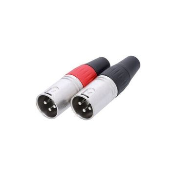Adam Hall K3CXM3PAIR - разъем XLR (M), пара, красный/черный