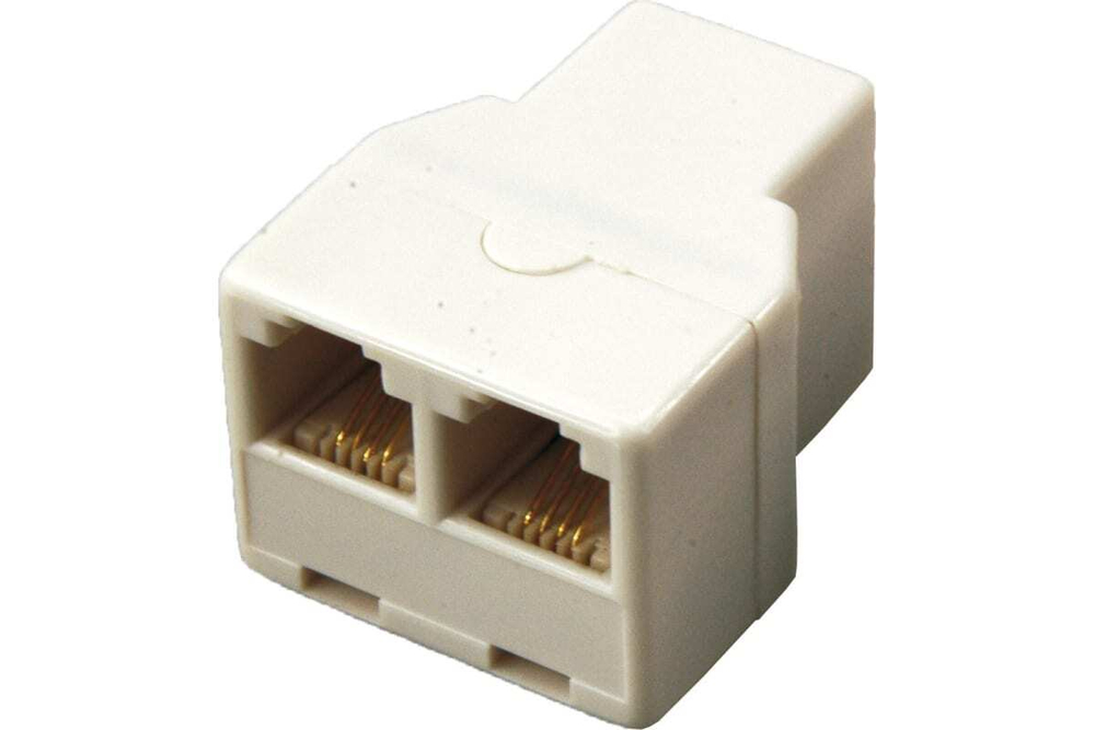 Телефонный двойник REXANT utp, rj-14 (6p4c) (гнездо - 2 гнезда) 50 шт 03-0032
