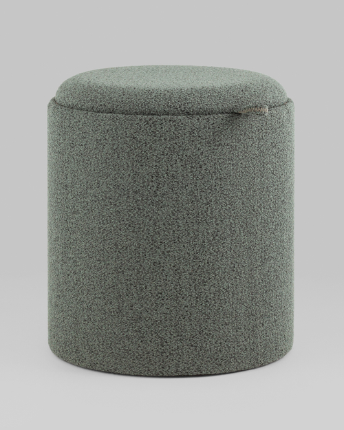 Пуф-столик с ящиком Хюгге S букле зелёный