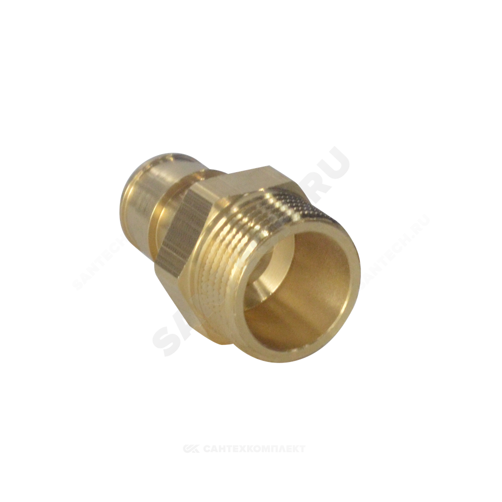 Муфта для PE-X труб радиальная латунь Дн 40х1 1/2" НР РОС GX107ACY077