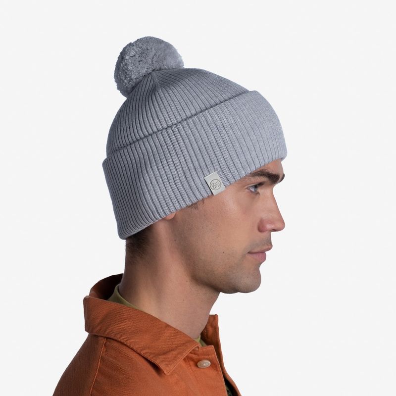 Вязаная шапка Buff Hat Knitted Tim Light Grey Фото 5