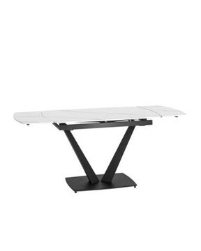 Стол обеденный Клео раскладной 120-180*80 керамика светлая