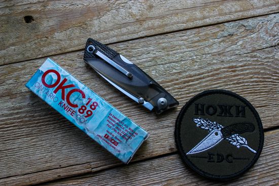 Складной нож Ontario 8798SMK Wraith Ice Series Smoke c клинком из стали 1.4116 Krupp (X50CrMoV15) рукоять ABS-пластик