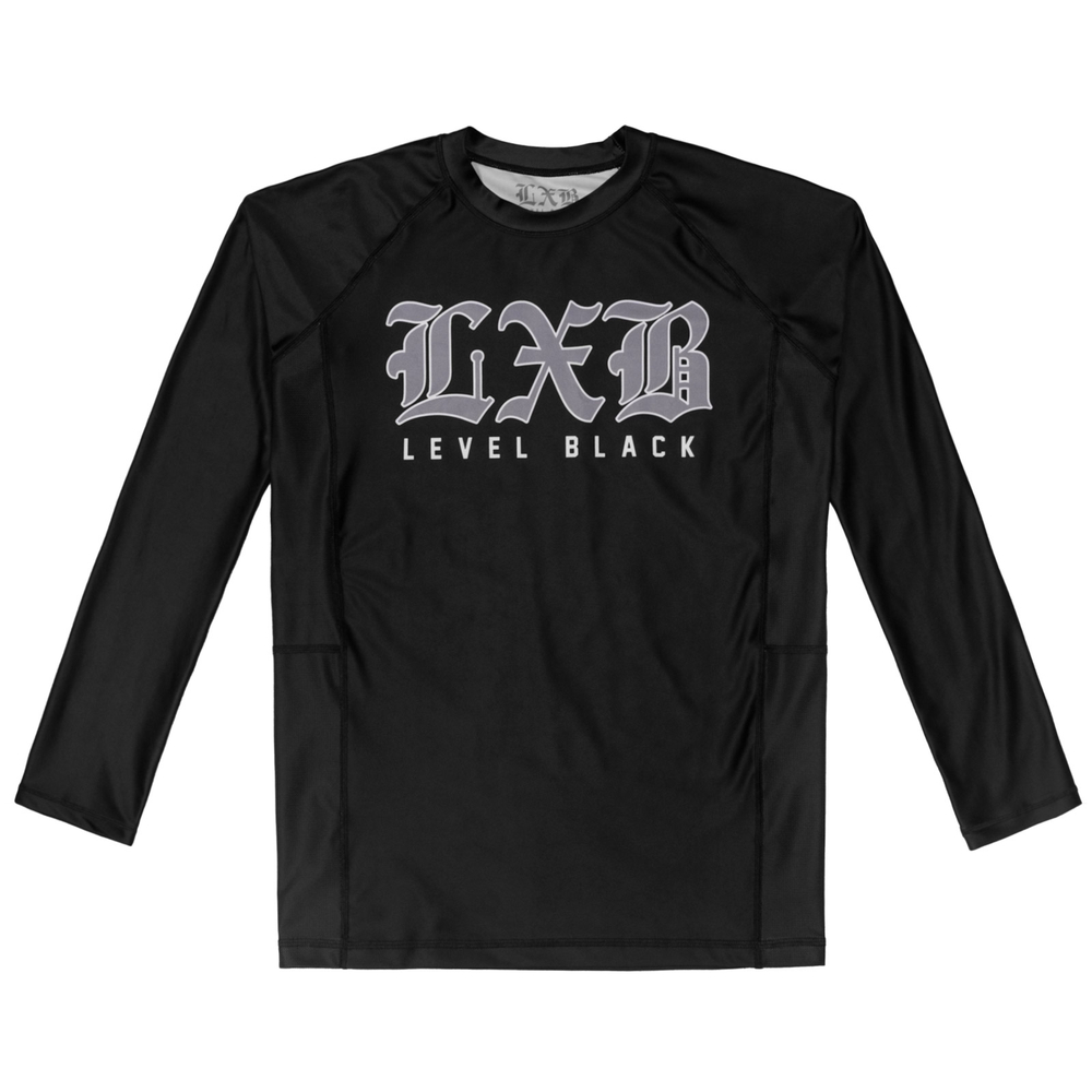 Рашгард Level x Black STEEL GRAY BLACK - Длинный рукав