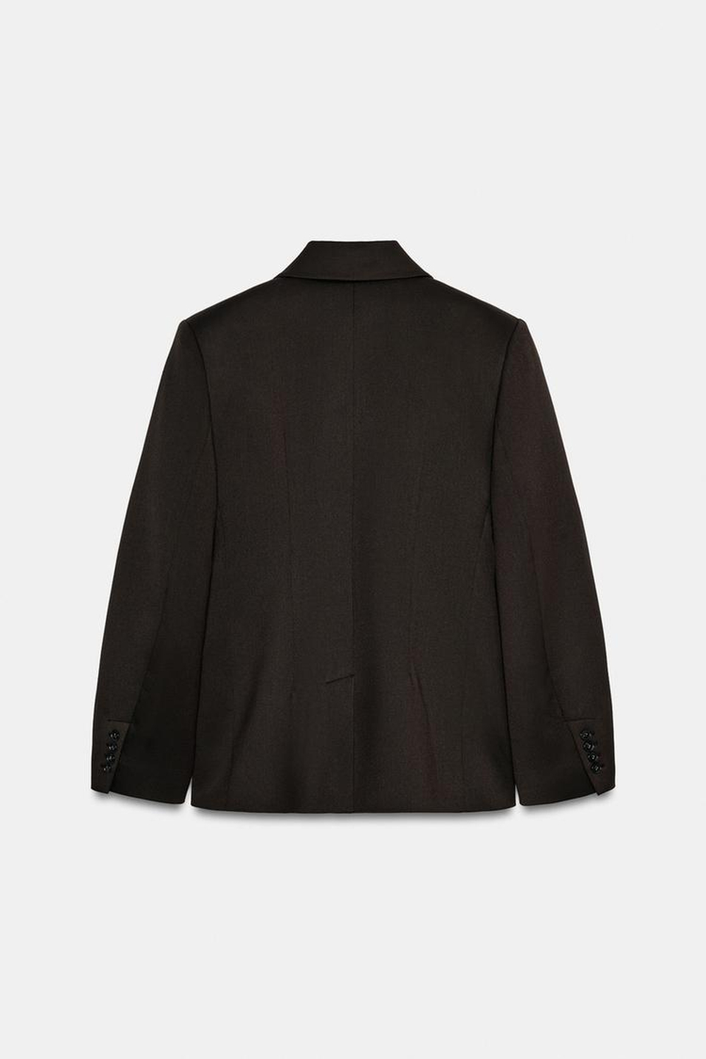 ZARA ДВУБОРТНЫЙ БЛЕЙЗЕР — ZW COLLECTION, ТЕМНО-КОРИЧНЕВЫЙ