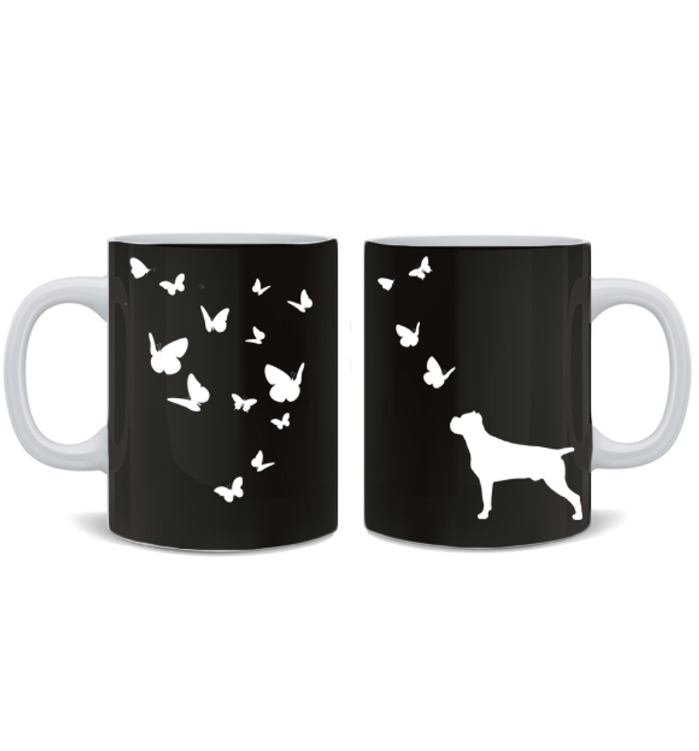 Кружка "Кане Корсо и бабочки"