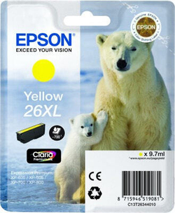 Epson Polar bear Singlepack Yellow 26XL Claria Premium Ink C13T26344010