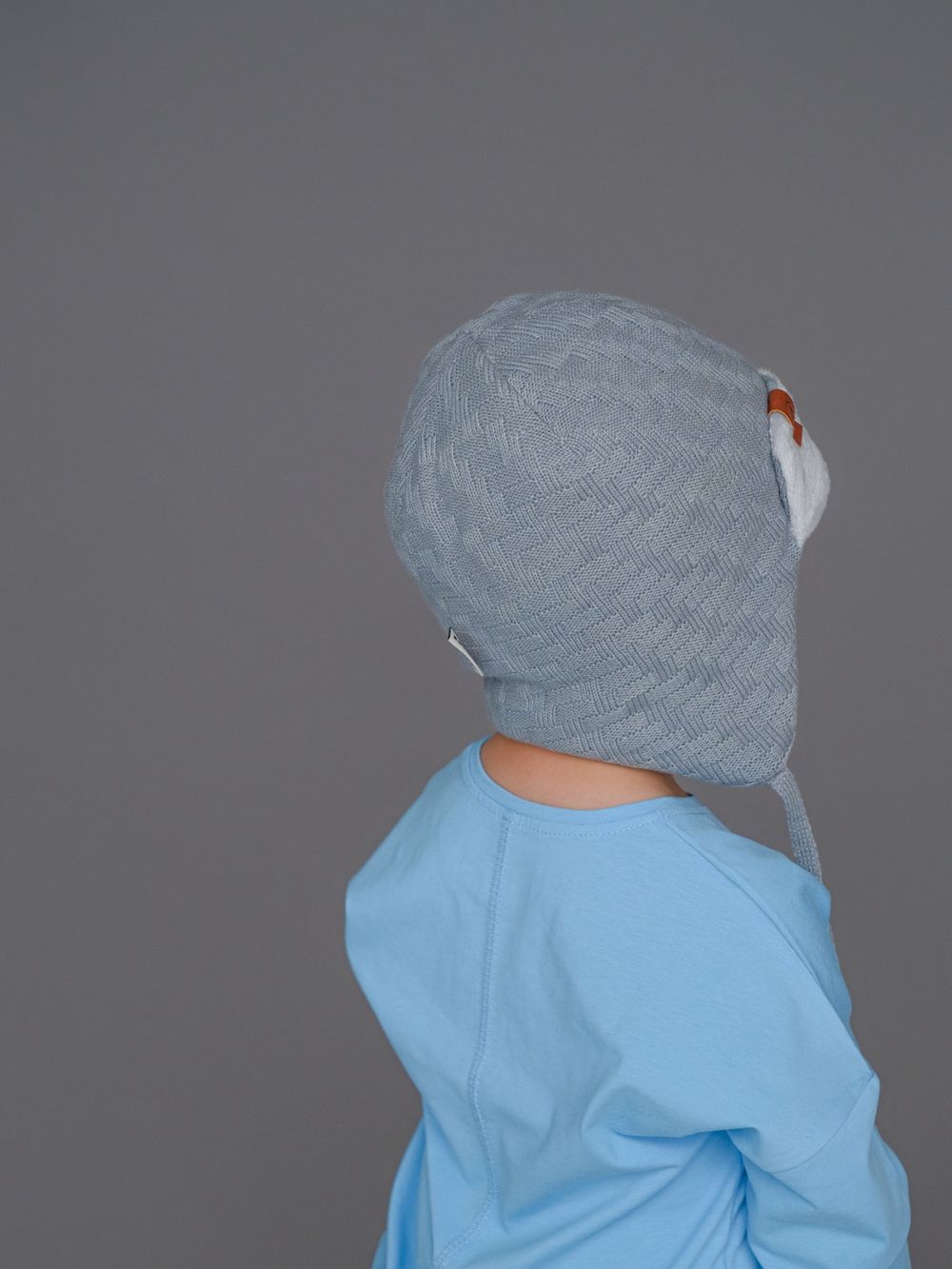 Шапка зимняя вязаная (Жемчужно-пепельный) ТОКИ