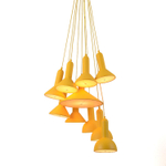 Pendant design lamp  TORCH by Sylvain Willenz (Yellow,  20 lampshades)