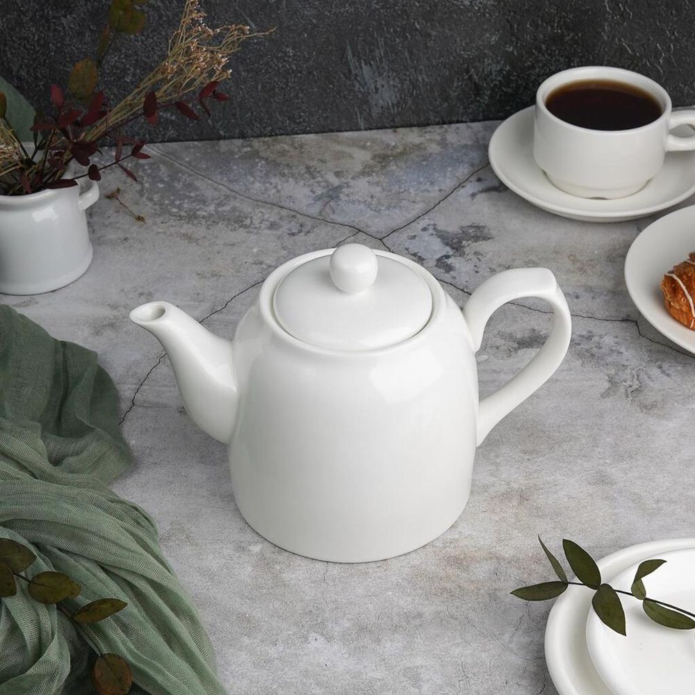 Чайник 900 мл d 12 см h14 см белый фарфор P.L. Proff Cuisine [1]