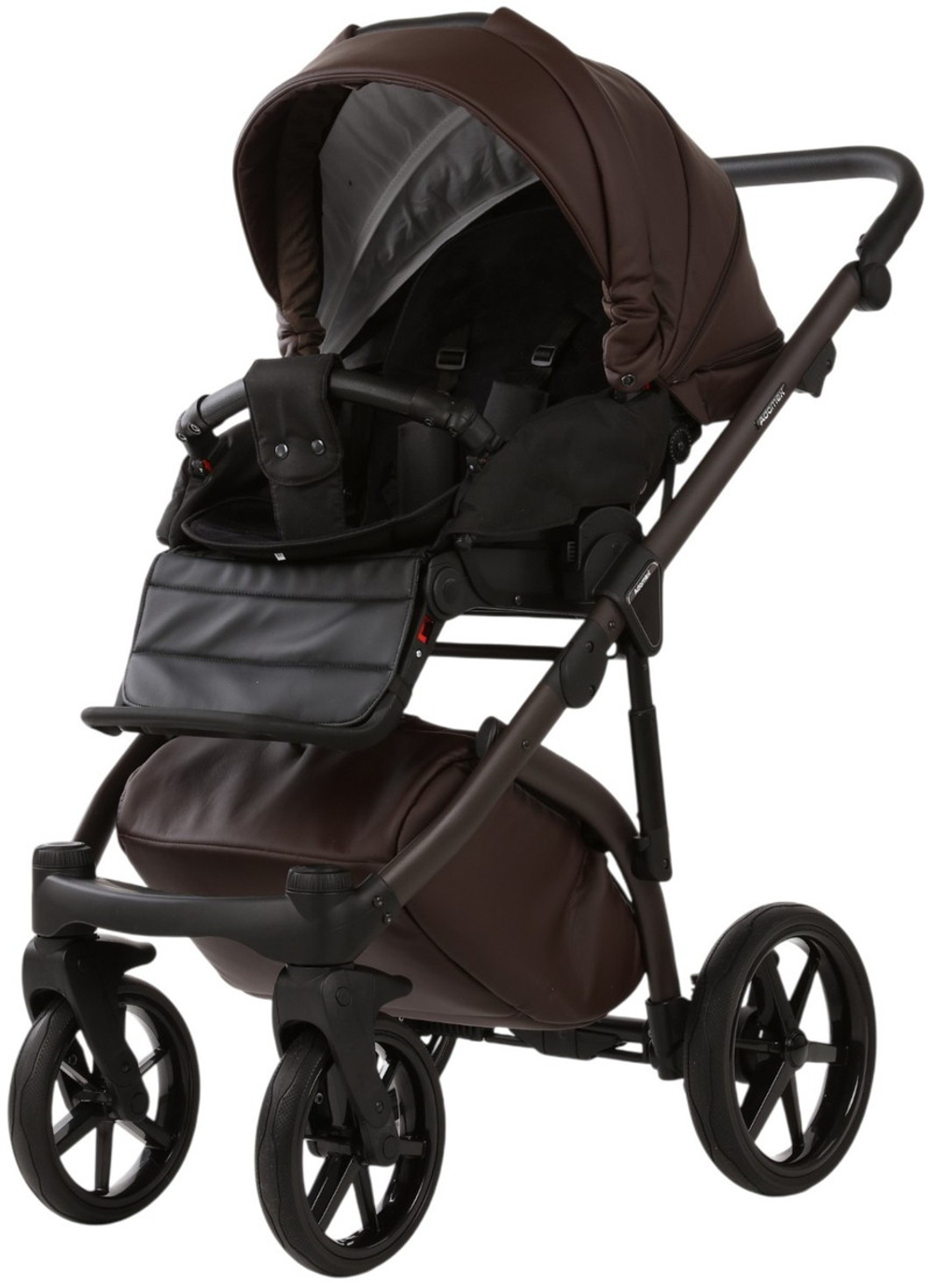 Детская коляска Adamex Chantal Pro Natura 3 в 1 CN-17-COFFEE (ШОКОЛАД КОЖА)
