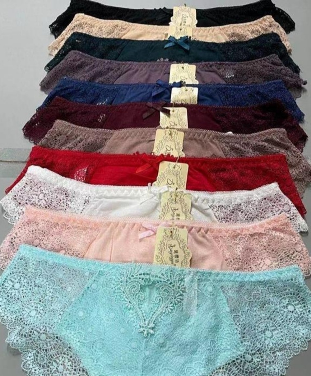 Трусы х/б,кружева,низ.посад(42-48) 7717