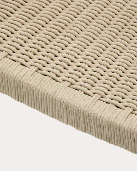 Уличный стул Nina из 100% массива акации и веревки цвета экрю