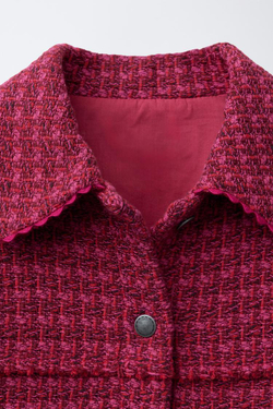 ZARA КУРТКА-РУБАШКА, РОЗОВЫЙ