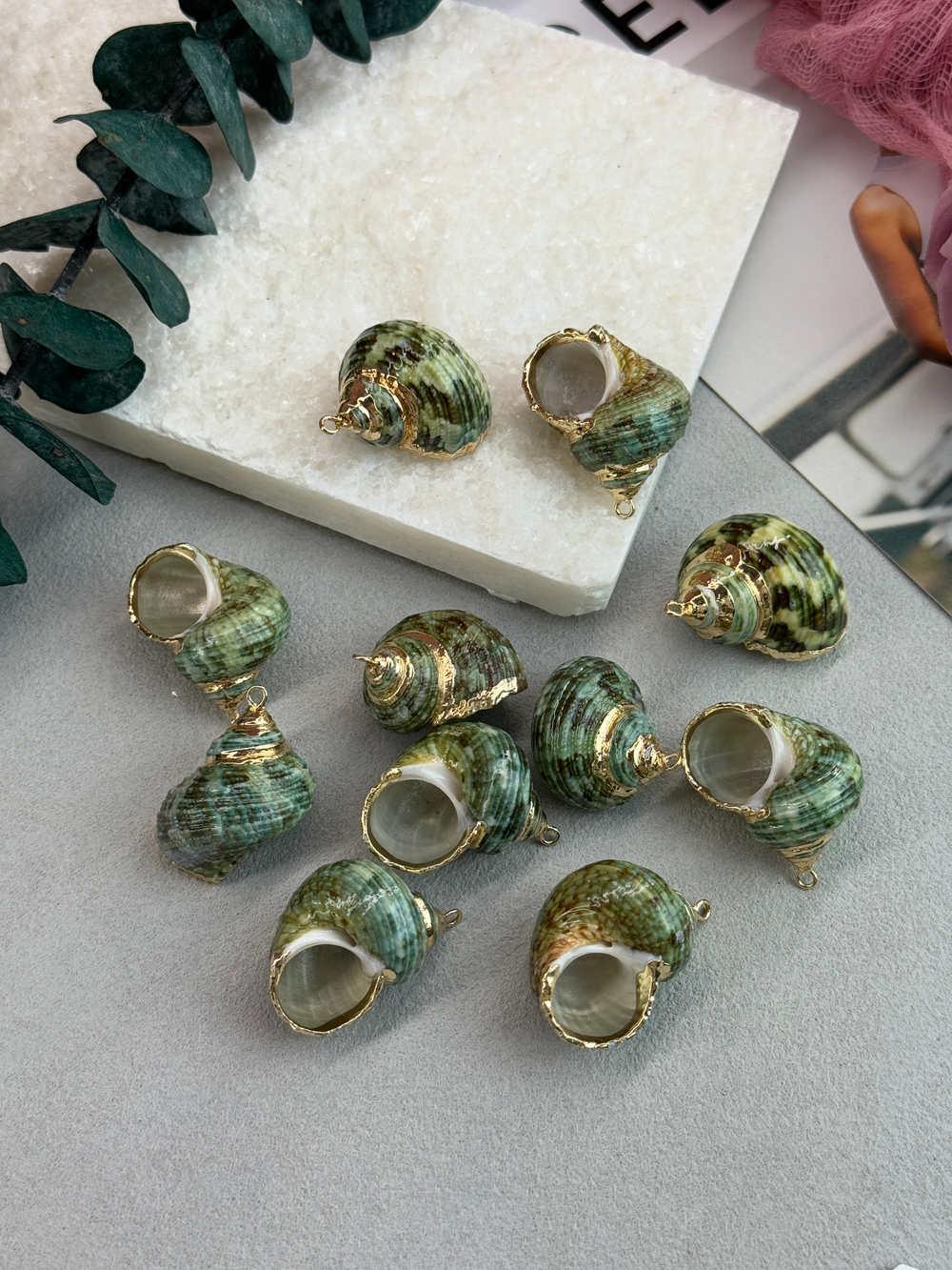 Подвеска ракушка, 30*35 мм, 2 штуки