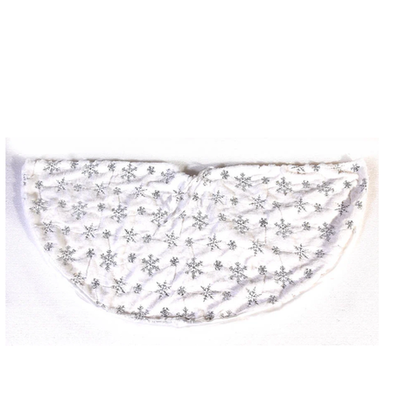 Юбка под ёлку бело-серебристая 120 см