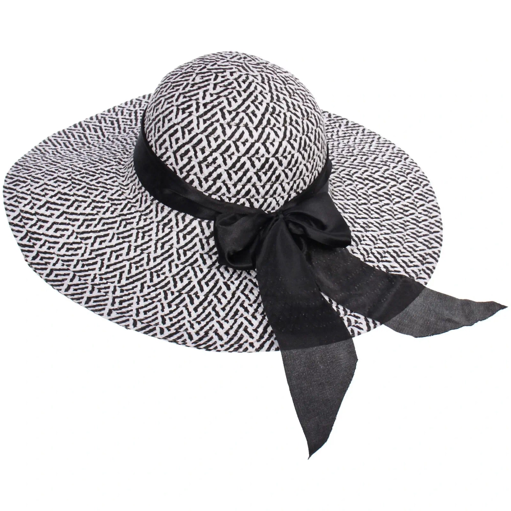 Шляпа женская с широкими полями «TiraMiSu- Шантика», черный, р58, ширина полей 11см