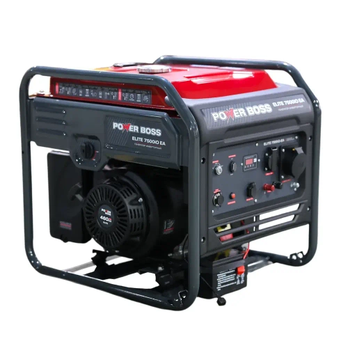 Генератор Инверторный Power Boss ELITE 7500iO-EA 7.5 кВт 460 см3, 25 л, электростарт AVR коннектор автоматики, розетки 1х230 В/16 А и 1х230 В/32 А выход постоянного тока USB 5В, силовые клеммы, 102005