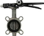 Water butterfly valve Elephant 316L-316L-EPDM body material - stainless steel AISI 316L, disk material - stainless steel AISI 316L, seal - EPDM with handle, with two limit switches LS-103 250V and a bracket for mounting limit switches