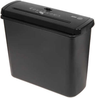 Шредер Cactus CS-SH-6-7-6,бумаги, пластиковых карт, скоб, скрепок  314x265 мм, чёрный, пластик, 6 л.