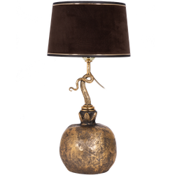 Настольная лампа Гранат Бронза Конфети Шоколад