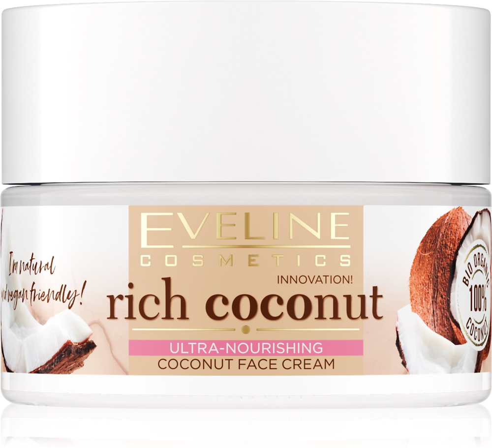 Eveline Cosmetics Rich Coconut - ультраувлажняющий дневной и ночной крем /   50  ml  / GTIN 5903416030249