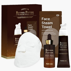 Набор с гуаша для лифтинга и восстановления кожи WellDerma Premium Retinol Peptide Lifting Restore Massage Care Set