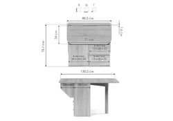 Стол-тумба 130,2х80,2х75,1 венге