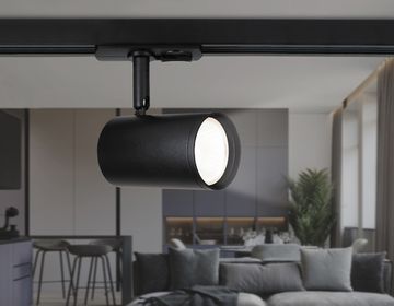 Трековый однофазный светильник со сменной лампой 1*GU10 GL5129 чёрный Track System Ambrella