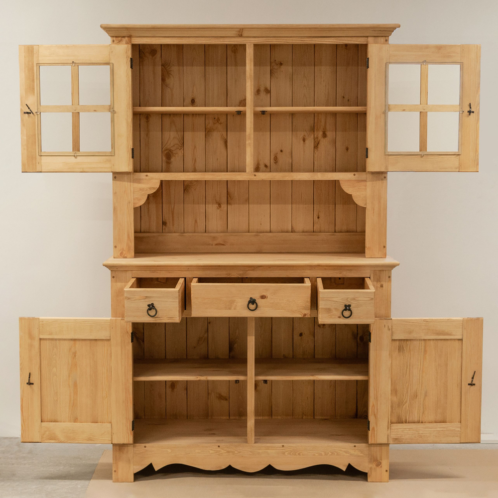 Шкаф буфет Прованс 2 двери из массива сосны (верхняя часть буфета)