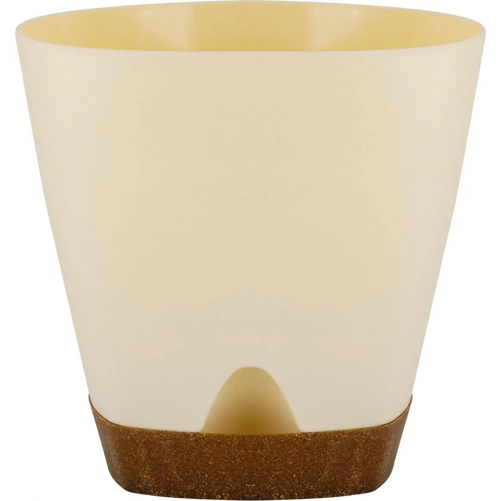 Горшок для цветов InGreen WOOD D170мм 2,5л с прикорневым поливом сливочный/бук