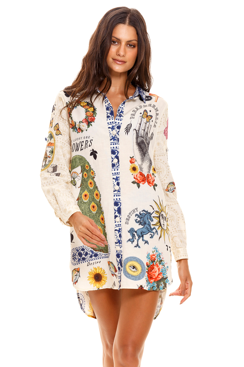 Туника 12310 Crystal Embellished Agua Bendita