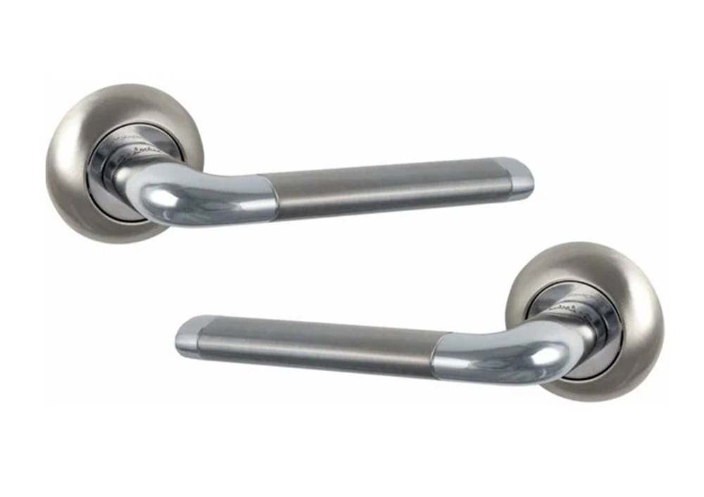 Ручки дверные S-Locked 247-А SN/CP сатин/хром