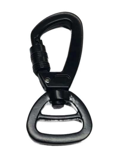 Карабин на вертлюге 25 мм, черный