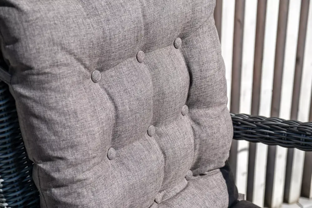 "Толедо" кресло плетеное с подушками, цвет графит