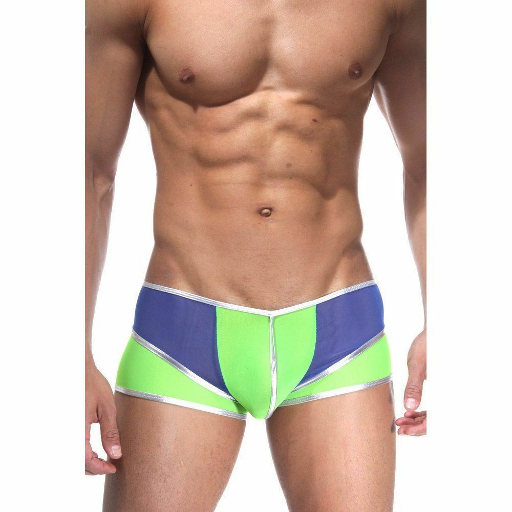 Мужские трусы хипсы зелено-синие Cosmos Colors L30GSB