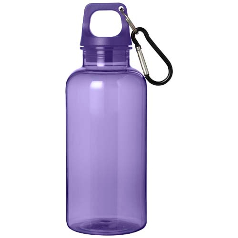 Бутылка для воды с карабином Oregon из переработанной пластмассы, сертифицированной по стандарту RCS, объемом 400 мл