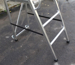 Лестница-платформа фиксированной высоты алюминиевая MEGAL ЛПФВА Н=1.8-3 передвижная